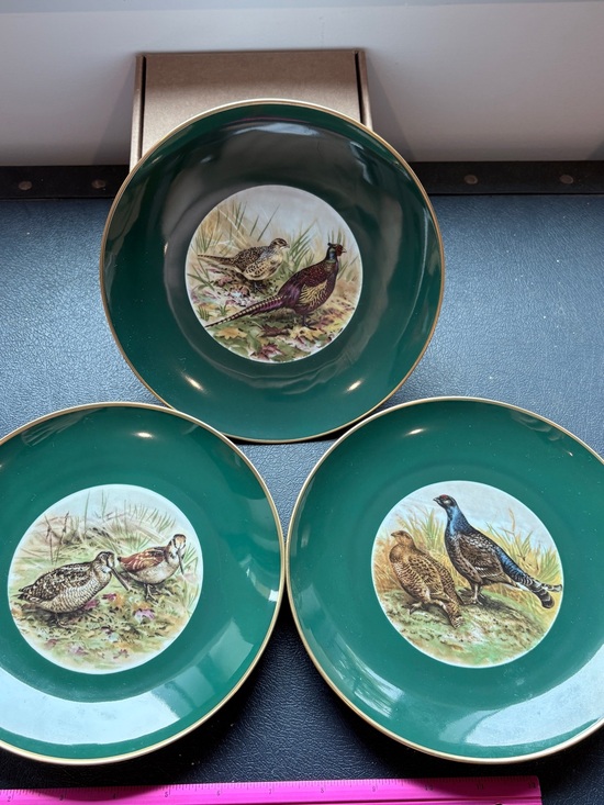 Forstenberg Other - Green Game Bird Decorative Plates - Set of 3
